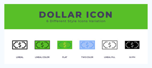 Dollar icon for web. mobile apps and ui.