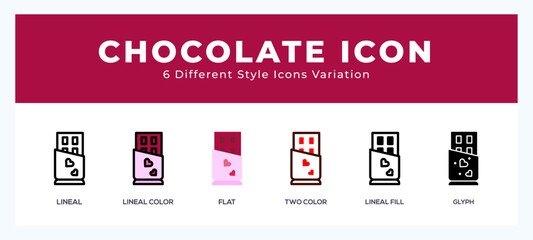 Chocolate icon vector illustration. trendy styles