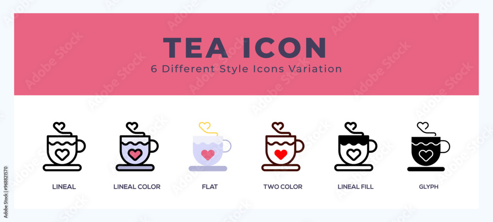 Wall mural Tea symbol. vector icon symbol. logo illustration. vector graphics