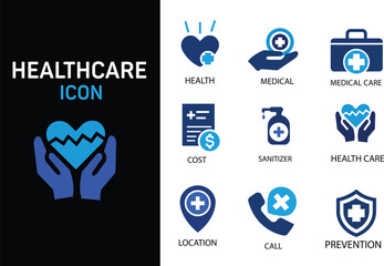 set of icons for health