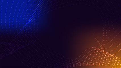 Obraz premium Vector illustration. Abstract gradient and wave. Blue and orange backgrounds.