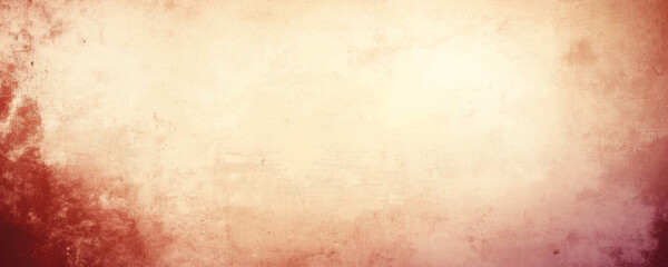 Obraz premium Abstract background with a soft red and beige gradient, in a vintage style. The background features a faded texture that adds depth to the design.