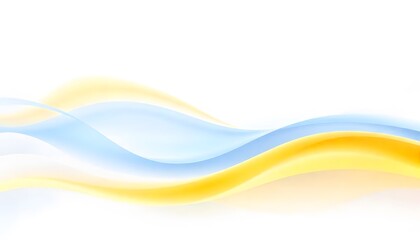 Naklejka premium Soft, flowing waves in shades of blue and white gradient background.