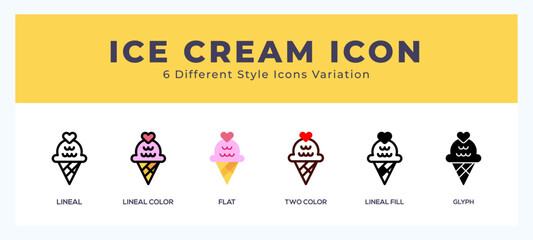 Icecream icon vector for web. and mobile app