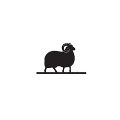 Obraz premium Sheep silhouette. Sheep logo, icon. Sheep vector design isolated on white. background.