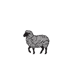 Sheep silhouette. Sheep logo, icon. Sheep vector design isolated on white. background.