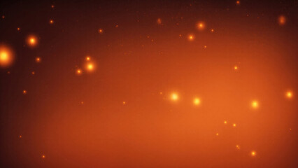 Obraz premium Dark Orange Glow Particle Abstract Digital Background