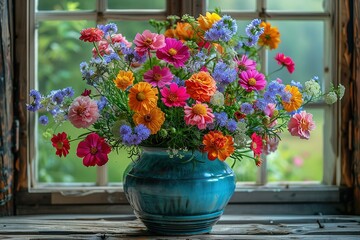 Obraz premium Bouquet of mixed flowers UHD wallpaper
