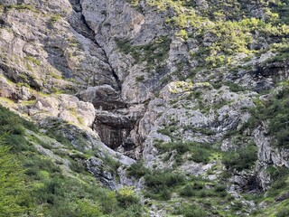 Fratarica canyon or Canyon and Fratarica stream, Log pod Mangartom (Triglav National Park, Slovenia) - Die Schlucht des Baches Fratarica (Nationalpark Triglav, Slowenien)