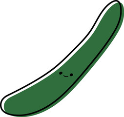かわいいきゅうりのイラスト