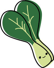 かわいい青菜のイラスト
