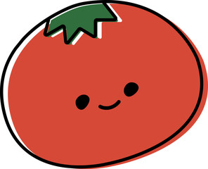かわいいトマトのイラスト