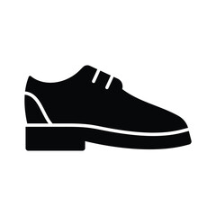 Men's office shoes icon solid vector design in trendy style