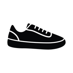 Shoe icon solid vector design in trendy style