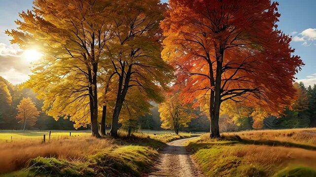 autumn landscape with trees