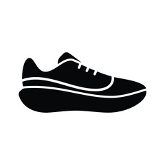 running shoe icon solid vector design in trendy style