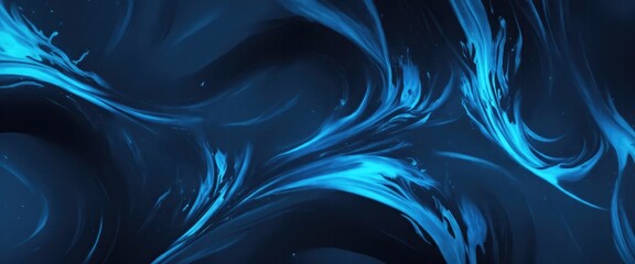 Black and Blue Swirling Flame Abstract Background