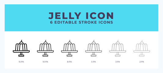 Jelly line icon with different stroke. Vector illustration.