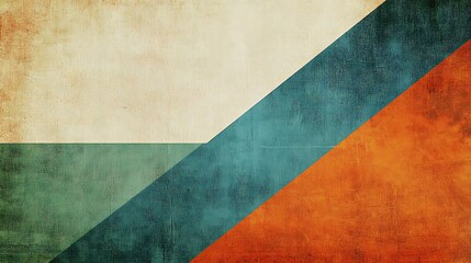 Abstract Geometric Design with Distressed Texture and Earthy Tones