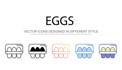 Naklejka premium Eggs icon design with white background stock illustration