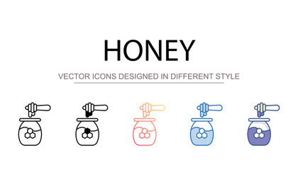 Honey icon design with white background stock illustration