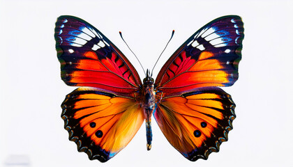 Fototapeta premium picture of a colourful butterfly isolated on white background 
