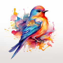 Obraz premium Illustration of a colorful bird
