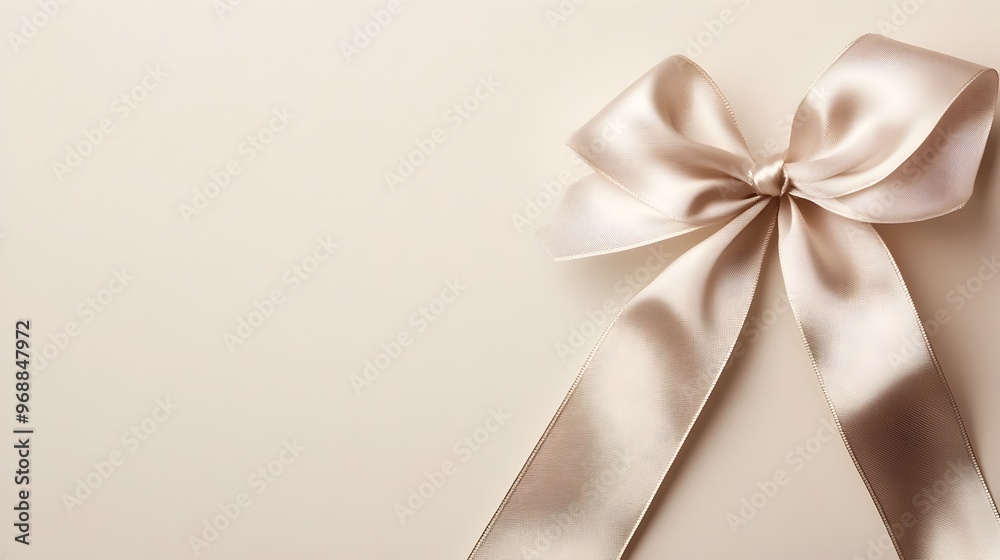 Wall mural soft elegant anniversary ribbon background with celebratory touches