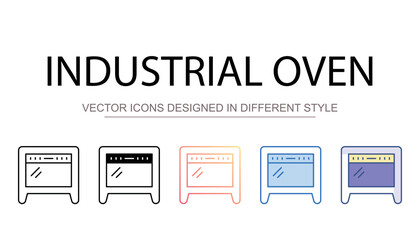 Industrial Oven icon design with white background stock illustration