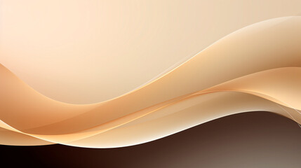 Beige abstract background with lines, stripes. Wavy text area for card, banner, flyer, design