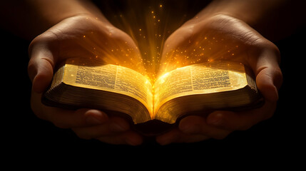 hands holding a book