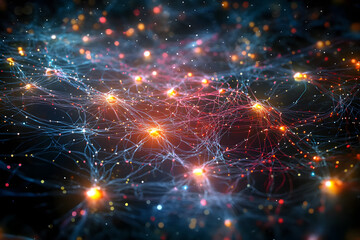 Star-shaped diagram depicting a network of neurons and pathways,&nbsp;