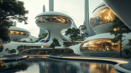 AI-powered space colonies with fully automated life-support systems: A futuristic space colony where AI controls all life-support functions.