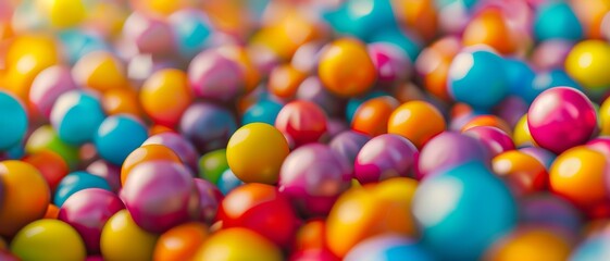 A vivid collection of colorful balls creating a playful, dynamic backdrop filled with energy and movement. Bright shades blend in joyful chaos.