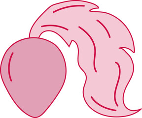 Hand drawn illustration butt plug.