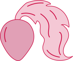 Hand drawn illustration butt plug.