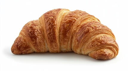 Croissant isolated stock photo on white background 