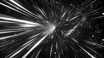 Fototapeta premium hyperspace black and white