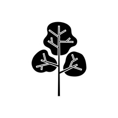 Tree icon vector. Plant illustration sign. Garden symbol or logo.