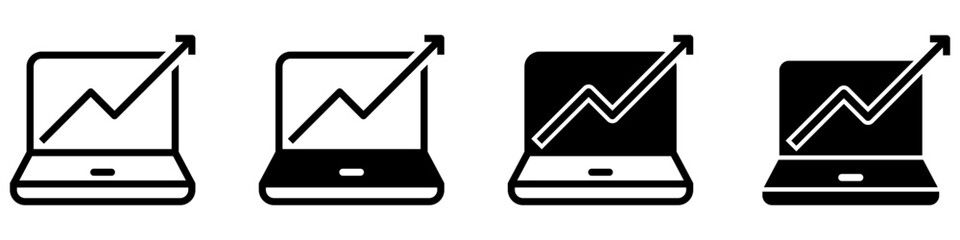 Chart icon vector set. analysis illustration sign collection. analytics symbol or logo.