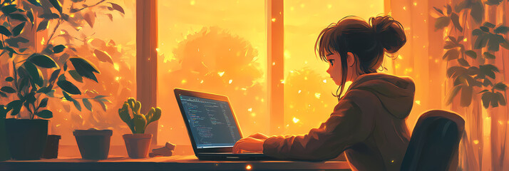 Freelancer on the Road – Lofi Anime Vibes with Nature, Travel, and Work