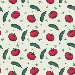 vegan seamless pattern