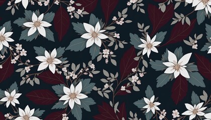 Moonlit Garden on Dark Canvas