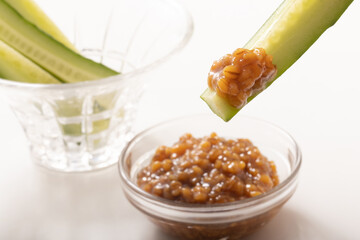 もろきゅう（もろみ味噌　きゅうり）