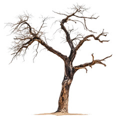 Fototapeta premium giant old dead trees isolated on transparent on transparent background.