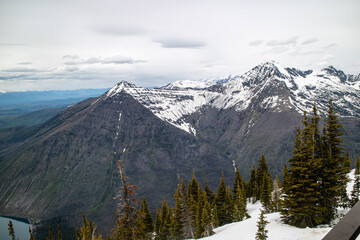 Mount Brown fire lookout and Mountain Goat, Trail start at Lake mcdonald lodge, Glacier national...