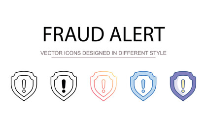 Fraud Alert icon design with white background stock illustration