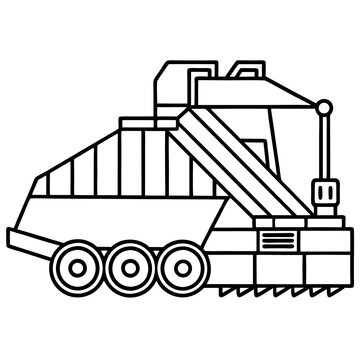 recommend clip art: asphalt plant machine outline coloring book page line art drawing