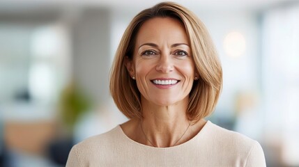 Senior woman leading a global rebranding campaign, creative and strategic