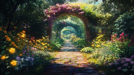 Obraz premium Cottage in the seasonal Woods